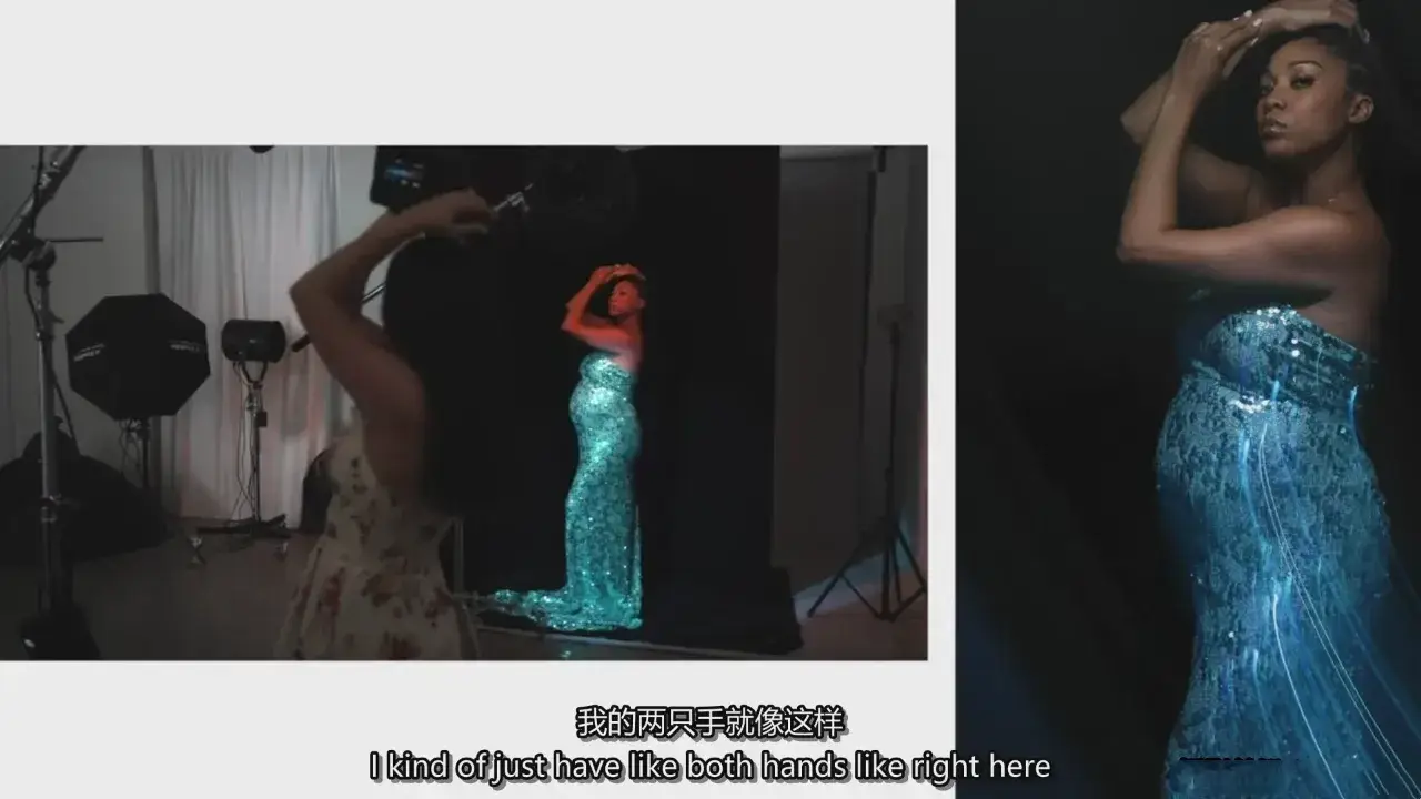 图片[8]-时尚灵感工作室孕妇摄影布光摆姿势完整教程附布光图-中英字幕