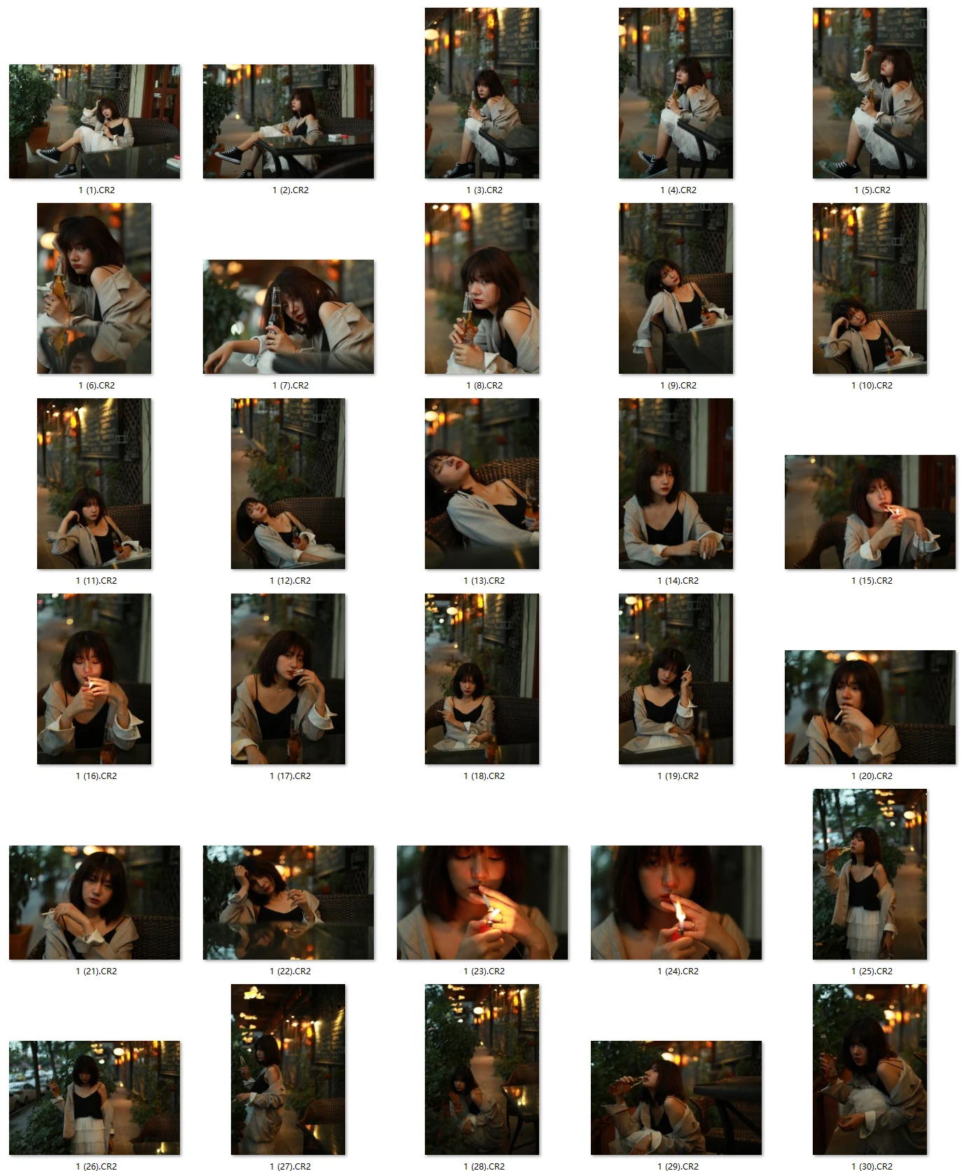 图片[1]-49张写真人像夜景街拍原片CR2格式人像精修练习素材-美夕摄影