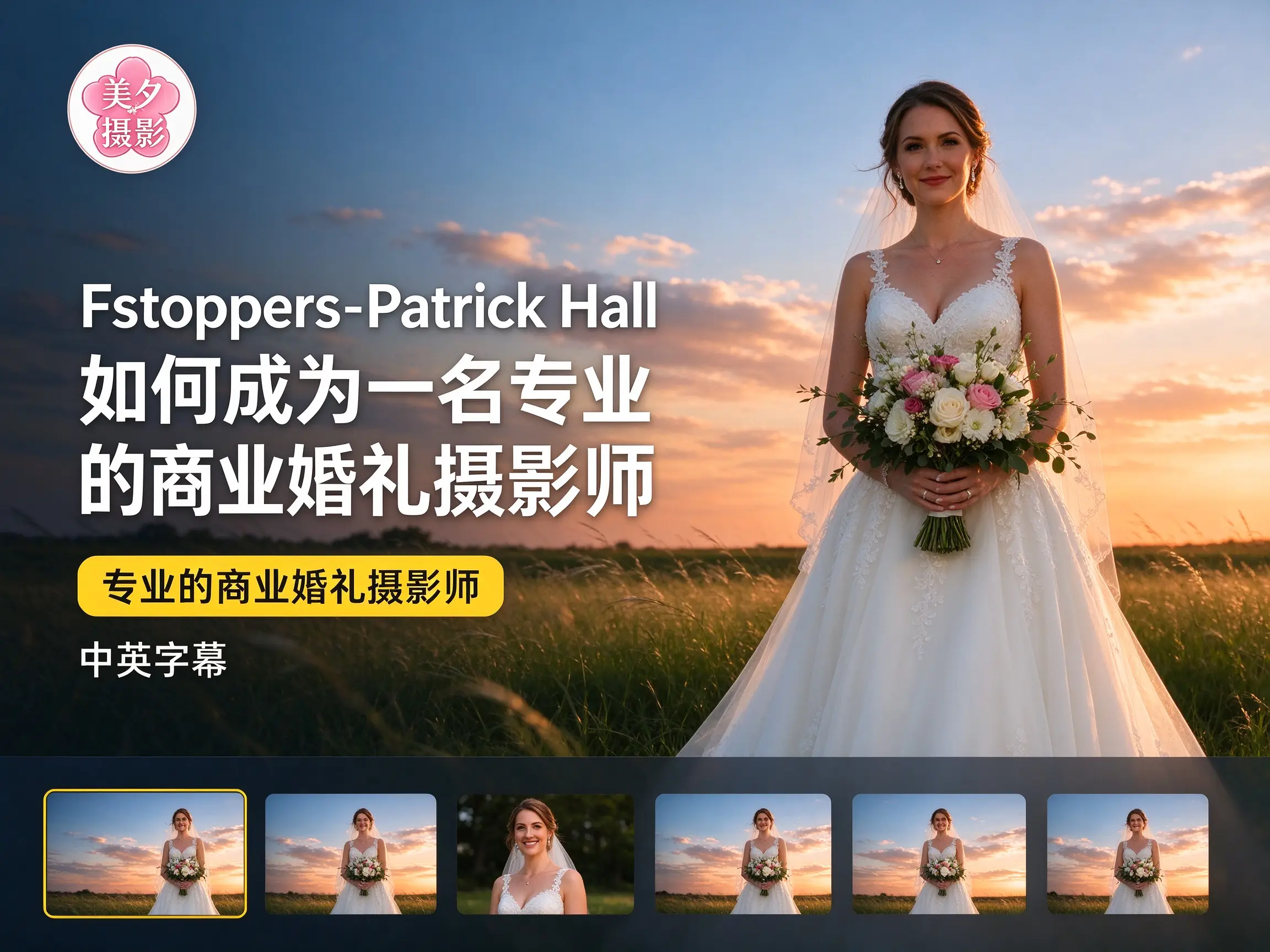 Fstoppers-Patrick Hall 如何成为一名专业的商业婚礼摄影师-中英字幕-美夕摄影